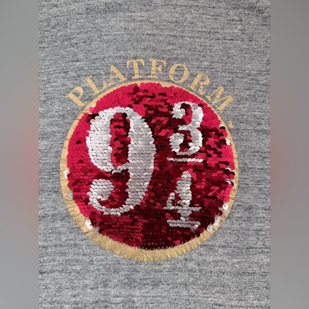 Mini Boden x Harry Potter, size 7 kids T-shirt with metallic and sequin design - Picture 2 of 6